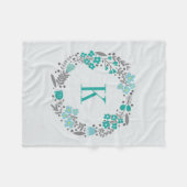 Personalisiertes Blumenwreath-u. Fleecedecke (Vorderseite (Horizontal))