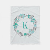 Personalisiertes Blumenwreath-u. Fleecedecke (Vorderseite)