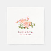 Personalisiertes Blumenzettel für die Rose Serviette (Vorderseite)