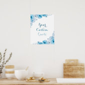 Personalisiertes Blumenzitat Poster (Küche)