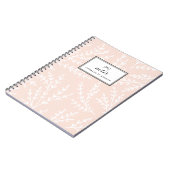 Personalisiertes Blush Foliage Muster Notizblock (Linke Seite)