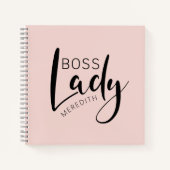Personalisiertes Blush Pink Boss Lady Logo Notizblock (Vorderseite)