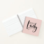 Personalisiertes Blush Pink Boss Lady Logo Notizblock (Innenseite)