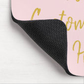 Personalisiertes Blush Pink & Gold Boss Geburtstag Mousepad (Ecke)