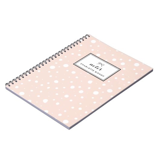 Personalisiertes Blush-Snow Dropdown-Muster Notizblock (Linke Seite)