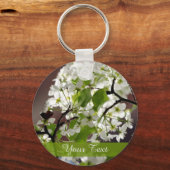 Personalisiertes Blütenblümchen Foto Schlüsselanhänger (Vorderseite)