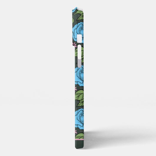 Personalisiertes Blütenmuster in Rosa iPhone Hülle (Linke Seite)