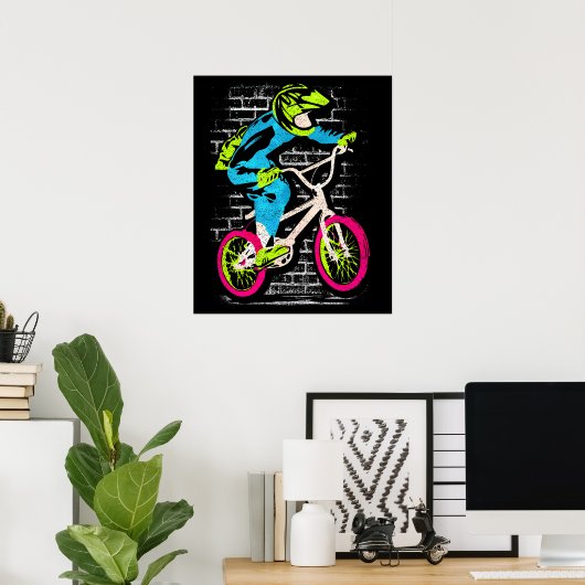 Personalisiertes Bmx-Poster - Bmx Bike Graffiti Poster (Heimbüro)
