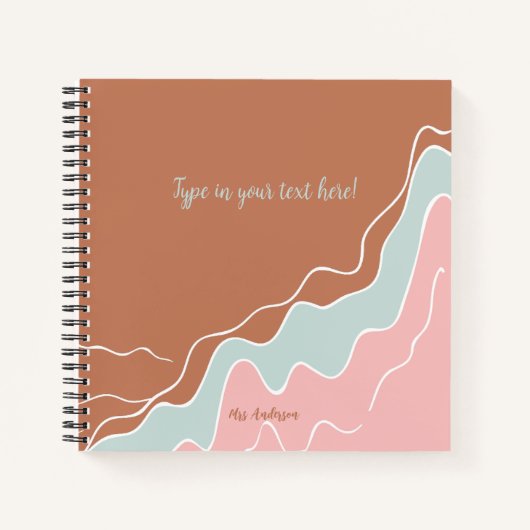 personalisiertes Bohemisches Geschenk Notizblock (Vorderseite)