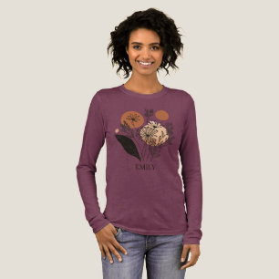 Personalisiertes Boho-Botanik-Langarmshirt   Mo Tri-Blend Shirt