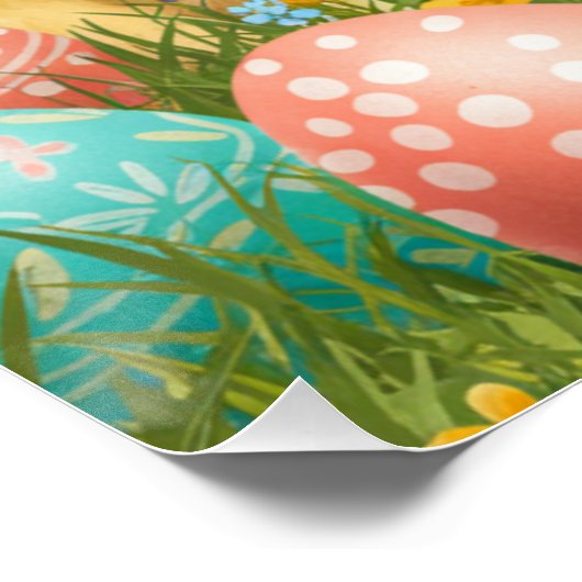 Personalisiertes Boho Bunny Easter Poster für Mädc (Ecke)