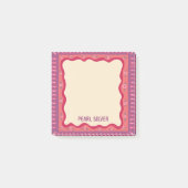 Personalisiertes Boho CUSTOM Chic Monogramm Post-it Klebezettel (Vorderseite)