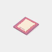 Personalisiertes Boho CUSTOM Chic Monogramm Post-it Klebezettel (angewinkelt)