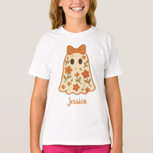 Personalisiertes Boho-Geist Halloween-Kostüm Name T-Shirt