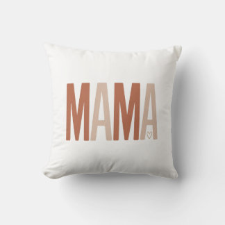 Personalisiertes Boho MAMA Erde-Ton Muttertag Kissen