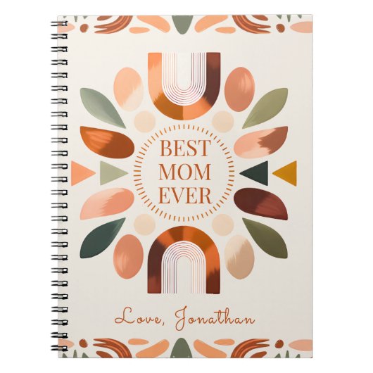 Personalisiertes Boho-Mutter-Notizbuch-Geschenk Notizblock (Vorderseite)
