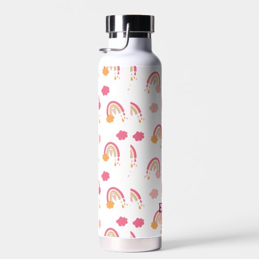 Personalisiertes Boho-Regenbogenmuster Trinkflasche (Rechts)