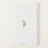 Personalisiertes Boho-Sage-Grün-Semikolon-Journal Notizblock (Rückseite)