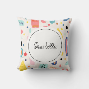 Personalisiertes Boho-Wasserfarben-Namen-Mädchen Kissen