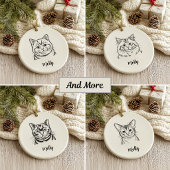 Personalisiertes Bombay-Katzen-Weihnachten Keramik Ornament
