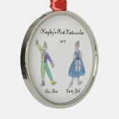 Personalisiertes Bon-Bon/Party-Girl Nutcracker-Orm Silbernes Ornament (Rechts)