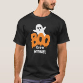 Personalisiertes Boo-Crew-Ghost-Design-Halloween-P T-Shirt (Vorderseite)