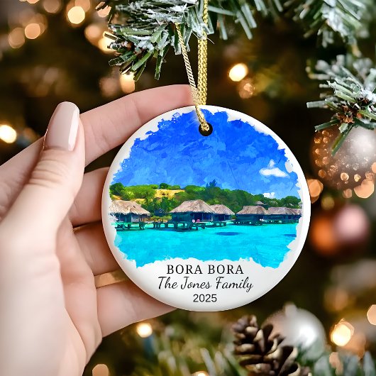 Personalisiertes Bora-Bora-Ornament, Französisch-P Keramik Ornament