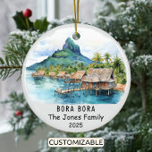 Personalisiertes Bora-Ornament, Ozeanien Keramik Ornament