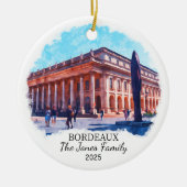 Personalisiertes Bordeaux-Ornament, Frankreich Keramik Ornament (Vorne)