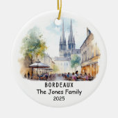 Personalisiertes Bordeaux-Ornament, Frankreich Keramik Ornament (Vorne)