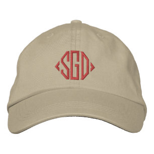 Personalisiertes bordeauxfarbenes mit Monogramm Be Bestickte Baseballkappe