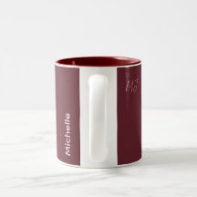 Personalisiertes bordeauxrotes & rosa-chic-Namensm