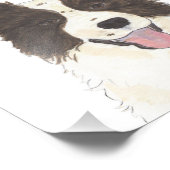 Personalisiertes Border Collie Portrait Fotodruck (Ecke)