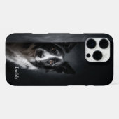 Personalisiertes Border Collie-Porträt iPhone Hülle (Rückseite (Horizontal))