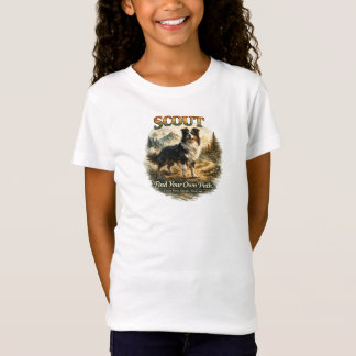 Personalisiertes Border Collie Trail-Abenteuer-Shi T-Shirt