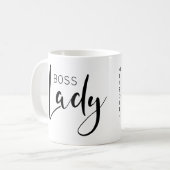 Personalisiertes Boss Lady-Logo Kaffeetasse (Vorderseite Links)