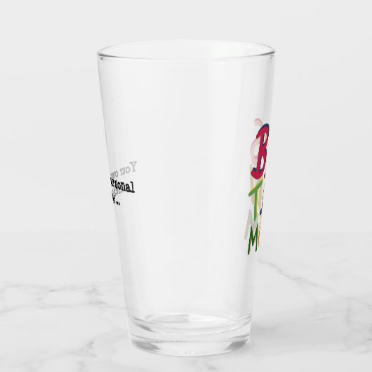 Personalisiertes Bostin-Mama-Schwarzglas Glas (Rechts)