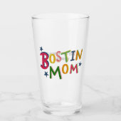 Personalisiertes Bostin-Mama-Schwarzglas Glas (Vorderseite)