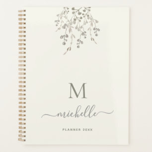 Personalisiertes botanisches Aquarell-Monogramm El Planer