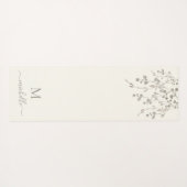 Personalisiertes Botanisches Aquarellmonogramm Elf Yogamatte (Rückseite (Horizontal))