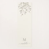 Personalisiertes Botanisches Aquarellmonogramm Elf Yogamatte (Rückseite)