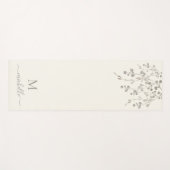 Personalisiertes Botanisches Aquarellmonogramm Elf Yogamatte (Vorderseite (Horizontal))