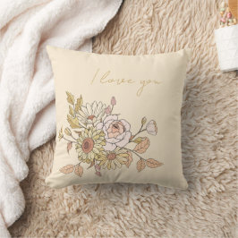 personalisiertes botanisches Beige I Liebe Sie Kis Kissen