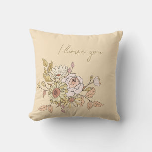 personalisiertes botanisches Beige I Liebe Sie Kis Kissen