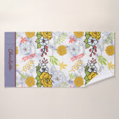 Personalisiertes botanisches Blumenmuster Badehandtuch (Badehandtuch)