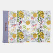 Personalisiertes botanisches Blumenmuster Geschirrtuch (Horizontal)