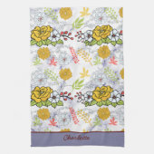 Personalisiertes botanisches Blumenmuster Geschirrtuch (Vertikal)