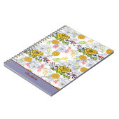Personalisiertes botanisches Blumenmuster Notizblock (Linke Seite)