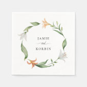 Personalisiertes botanisches Blumenpapier Napkins Serviette (Vorderseite)