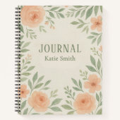 Personalisiertes Botanisches Blumenwasser-Journal Notizblock (Vorderseite)